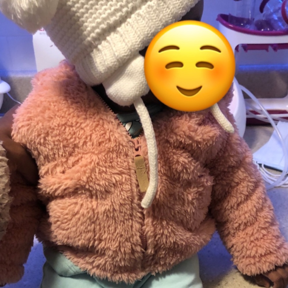 CARTER’S PINK PUFFER COAT - 9M - WORN ONCE